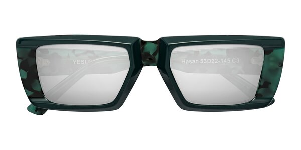 Front of Hasan in Forest Green / Green Tortoise