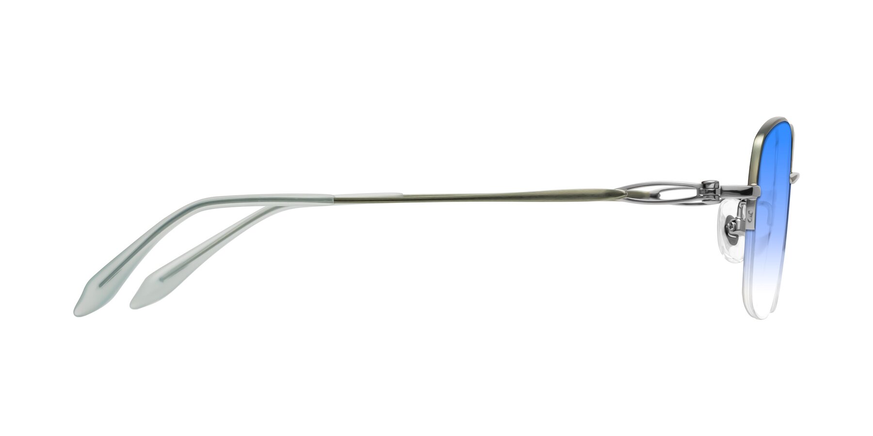 Side of Hiso in Light Green with Blue Gradient Lenses
