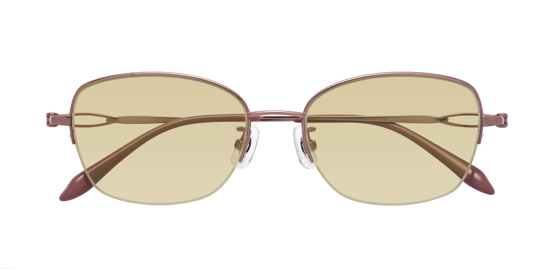 Folded Front of Hiso in Lilac Gold with Light Champagne Tinted Lenses