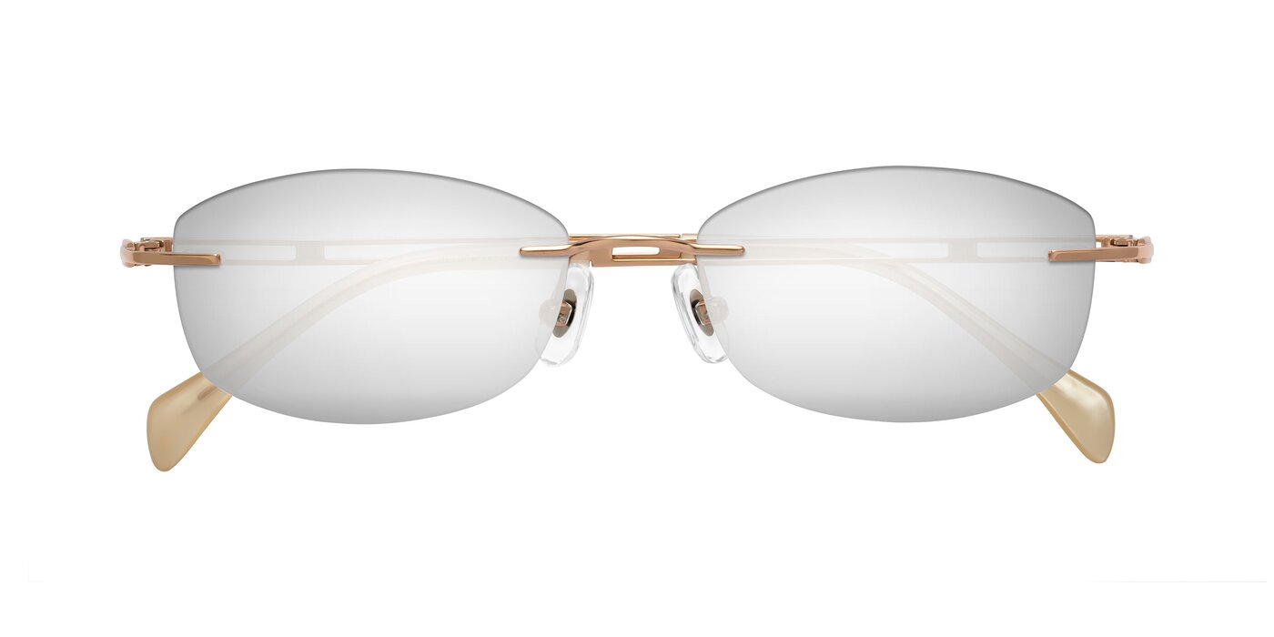 Washa - Rose Gold Flash Mirrored Sunglasses