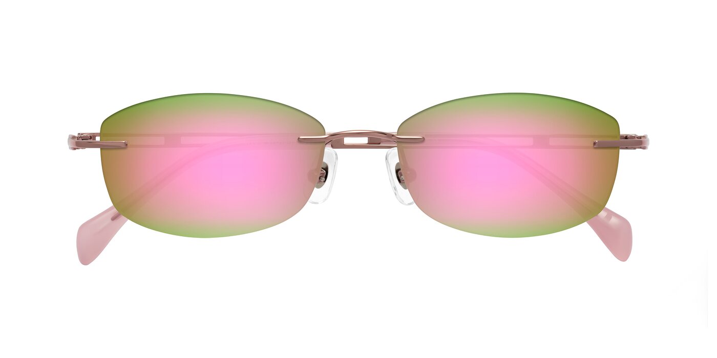 Washa - Lilac Gold Flash Mirrored Sunglasses