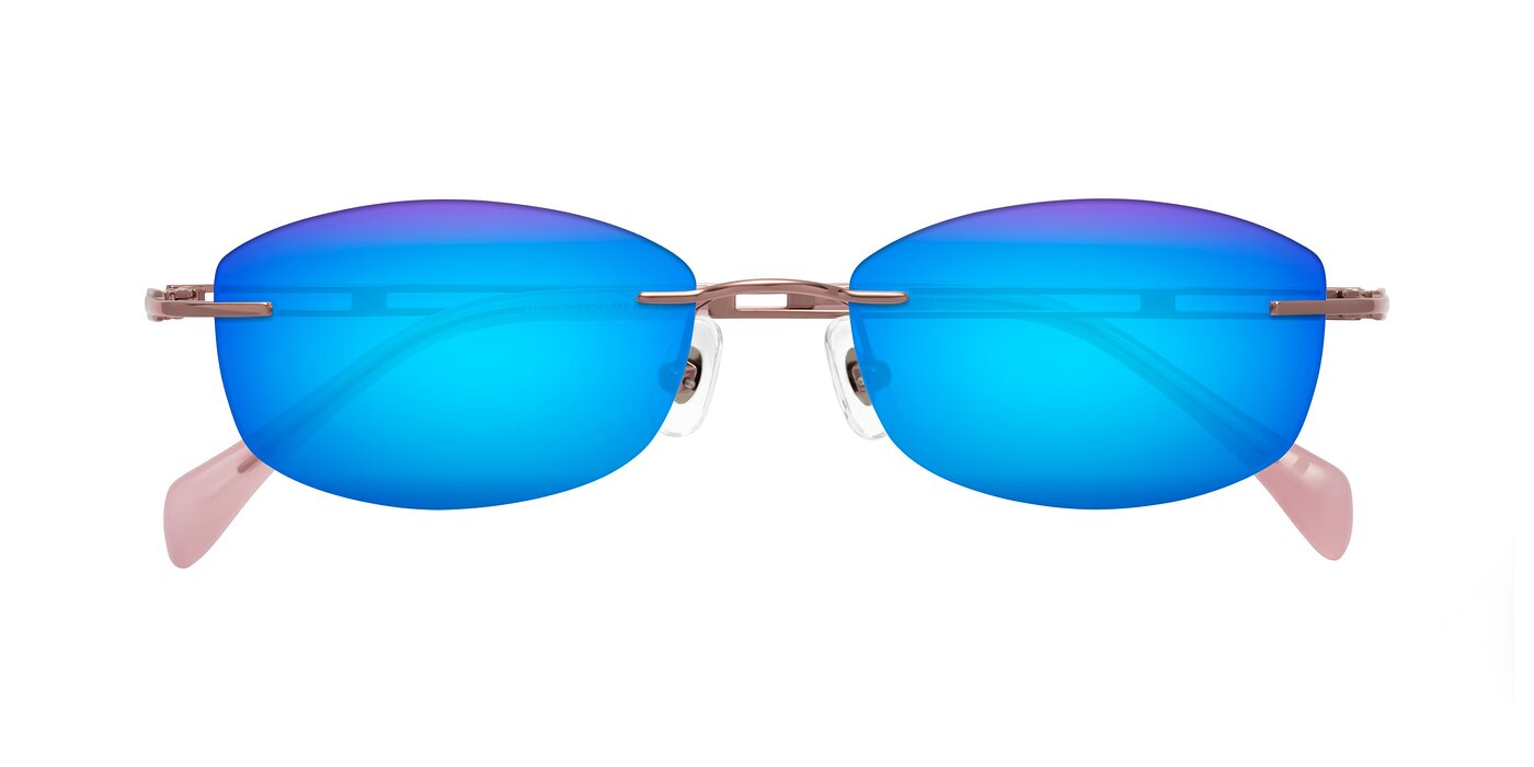 Washa - Lilac Gold Flash Mirrored Sunglasses