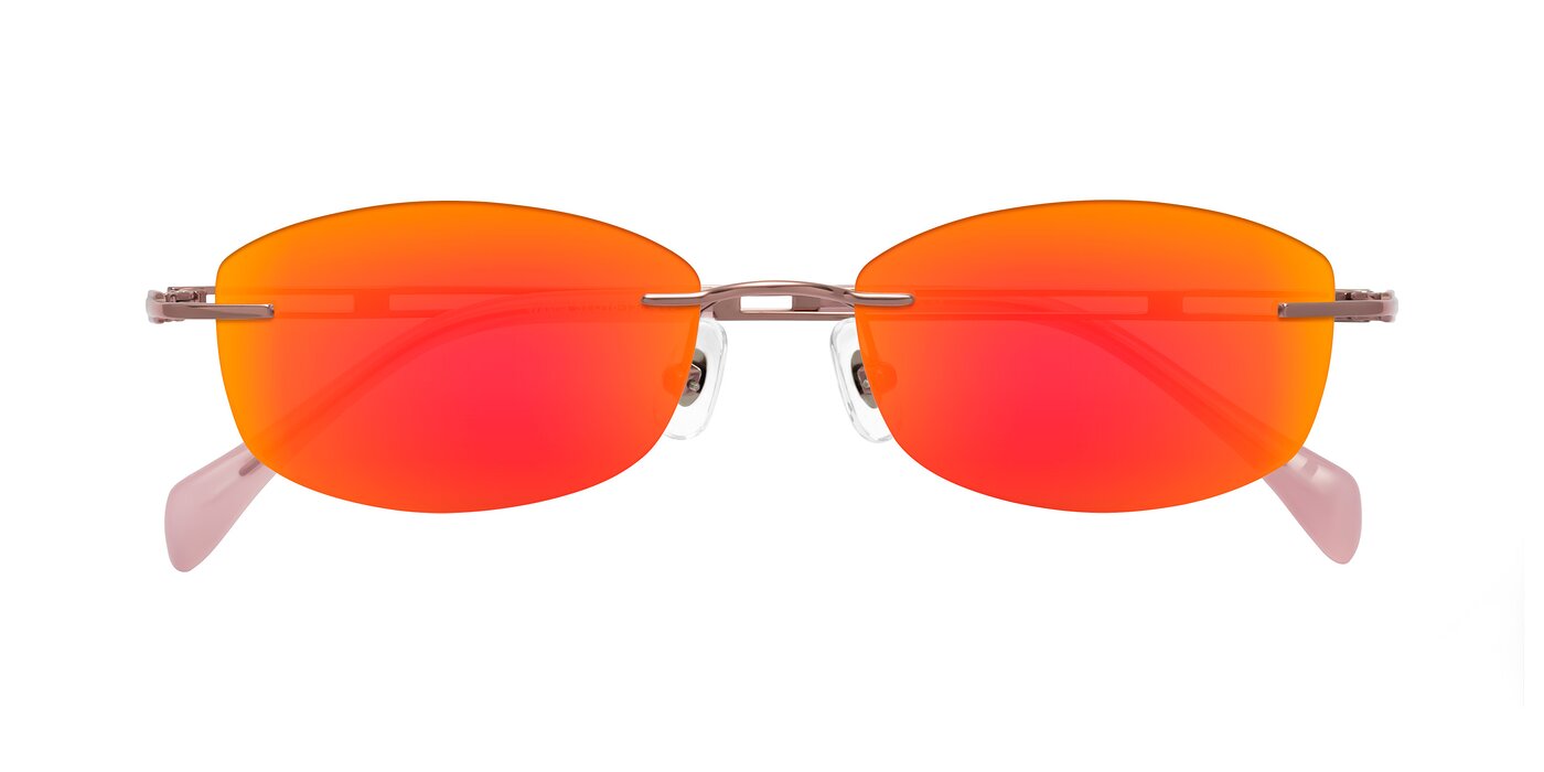 Washa - Lilac Gold Flash Mirrored Sunglasses