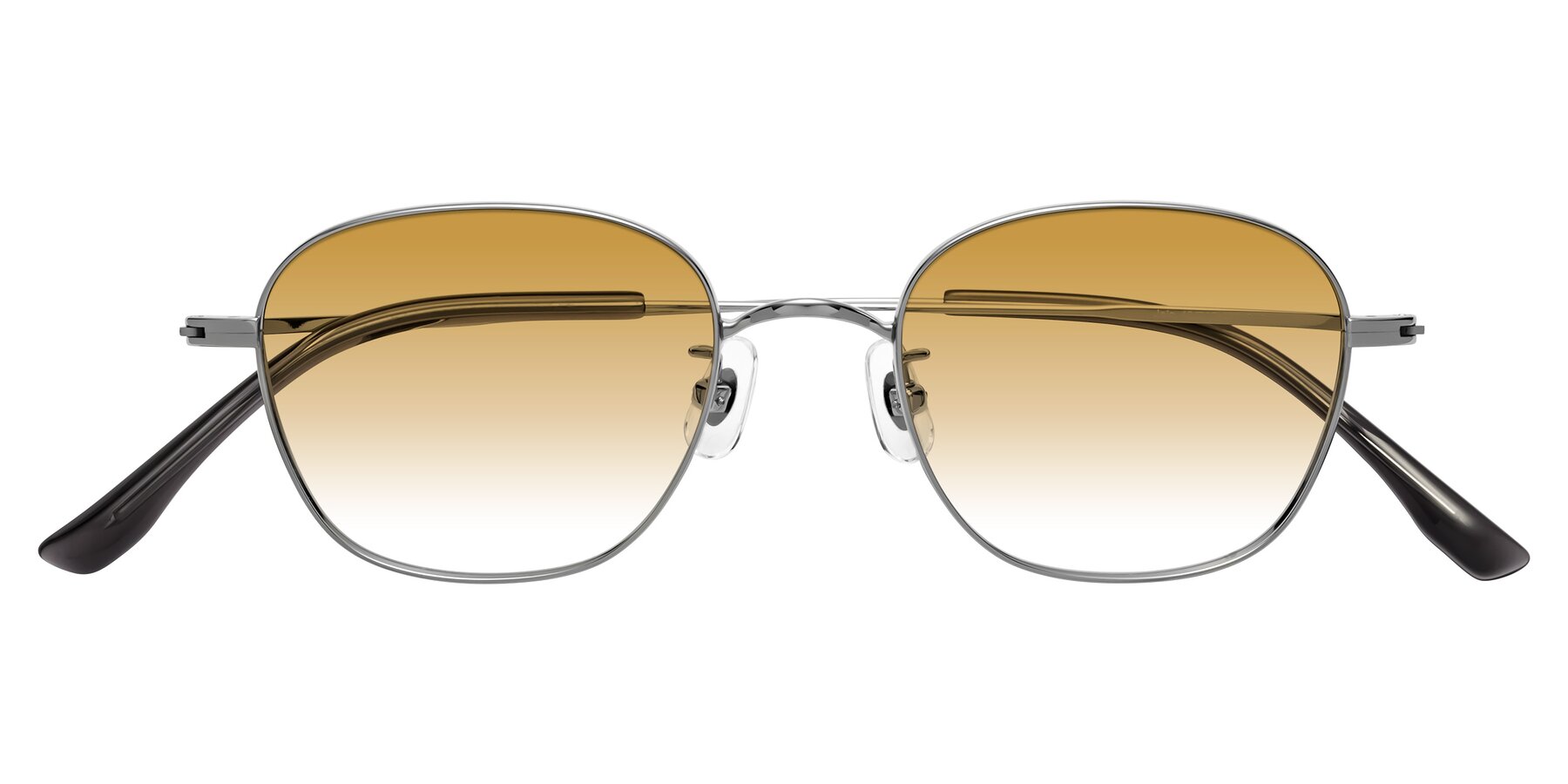 Folded Front of Jelo in Silver with Champagne Gradient Lenses