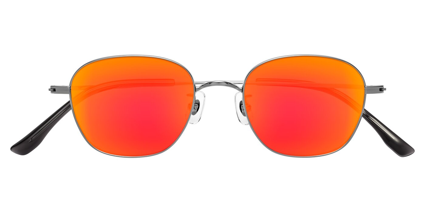 Jelo - Silver Flash Mirrored Sunglasses