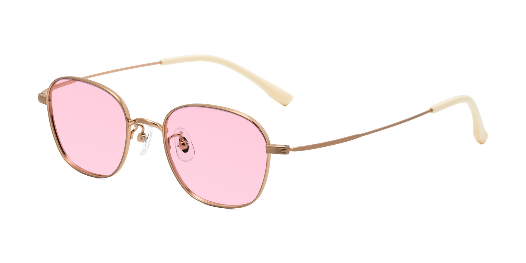 Angle of Jelo in Bronze with Light Pink Tinted Lenses