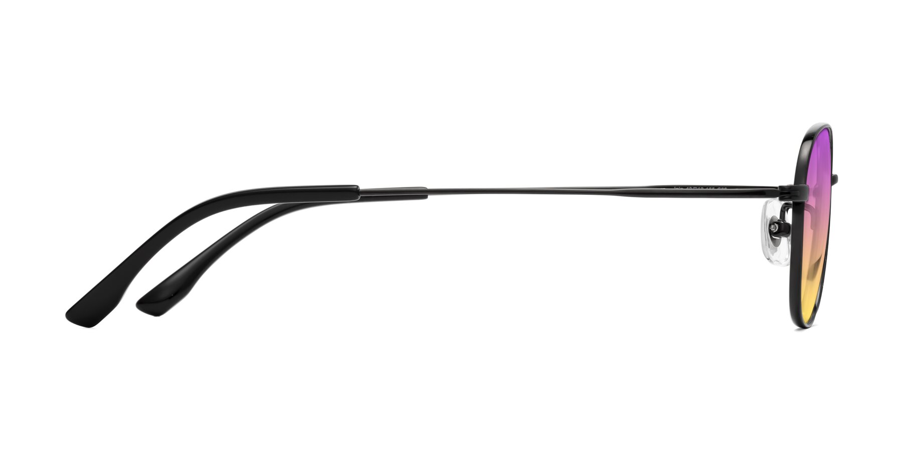 Side of Jelo in Black with Purple / Yellow Gradient Lenses