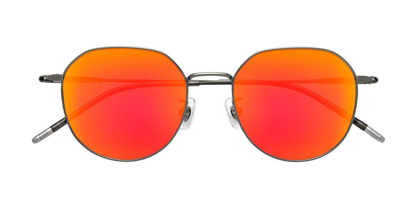 Latiff - Gunmetal Flash Mirrored Sunglasses