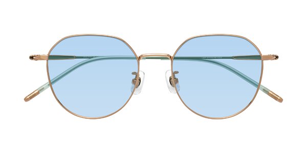 Front of Latiff in Rose Gold / Teal