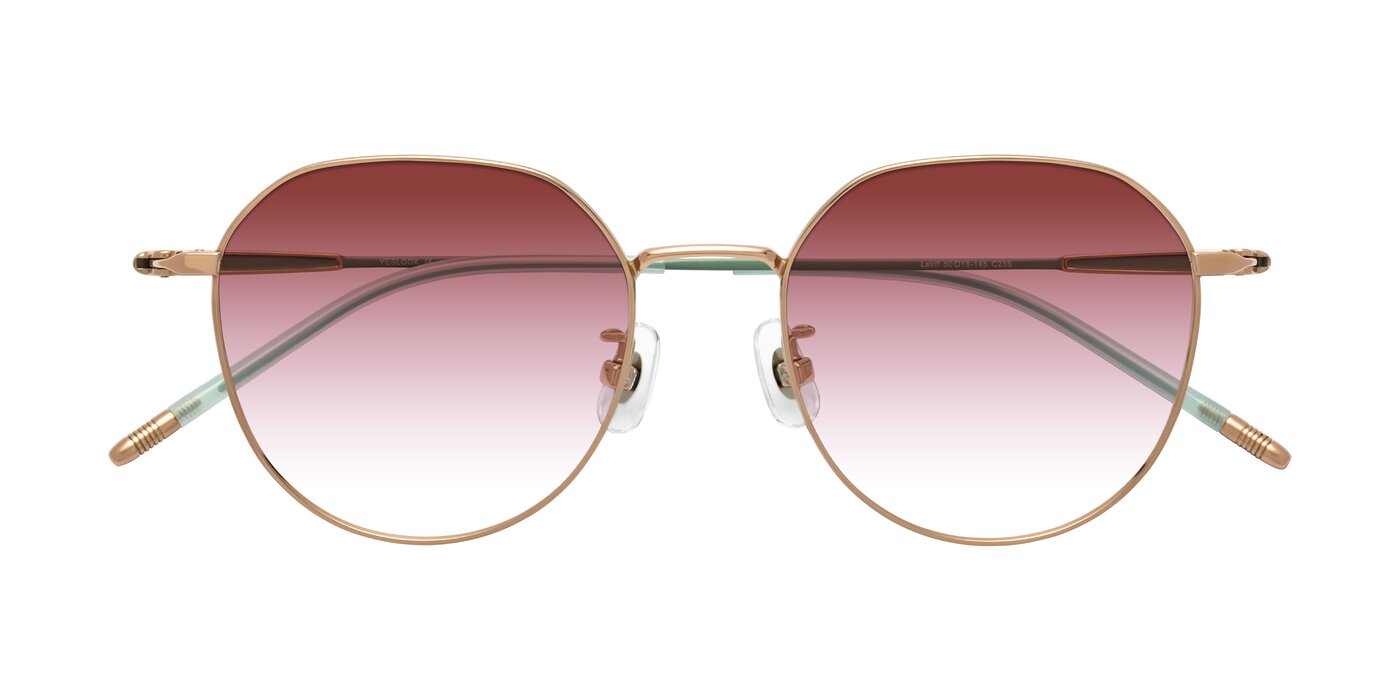 Latiff - Rose Gold / Teal Gradient Sunglasses