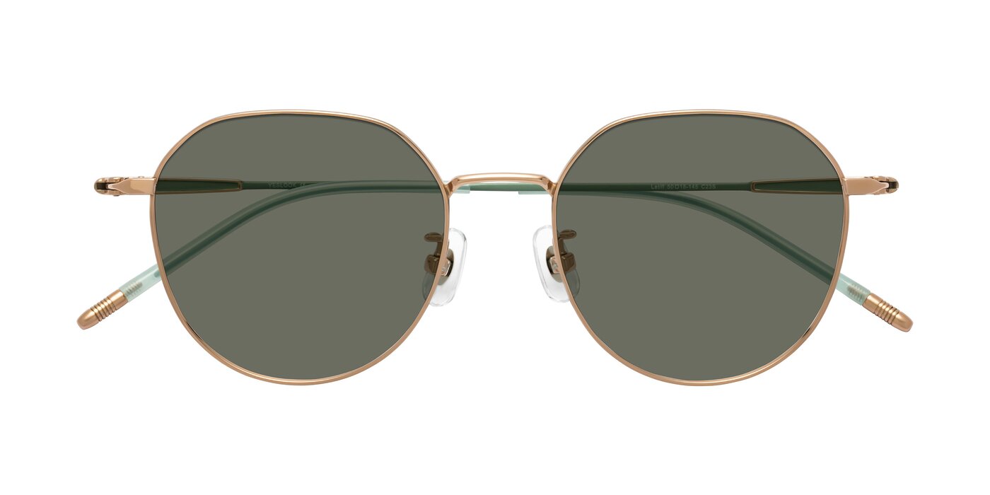 Latiff - Rose Gold/Teal Polarized Sunglasses