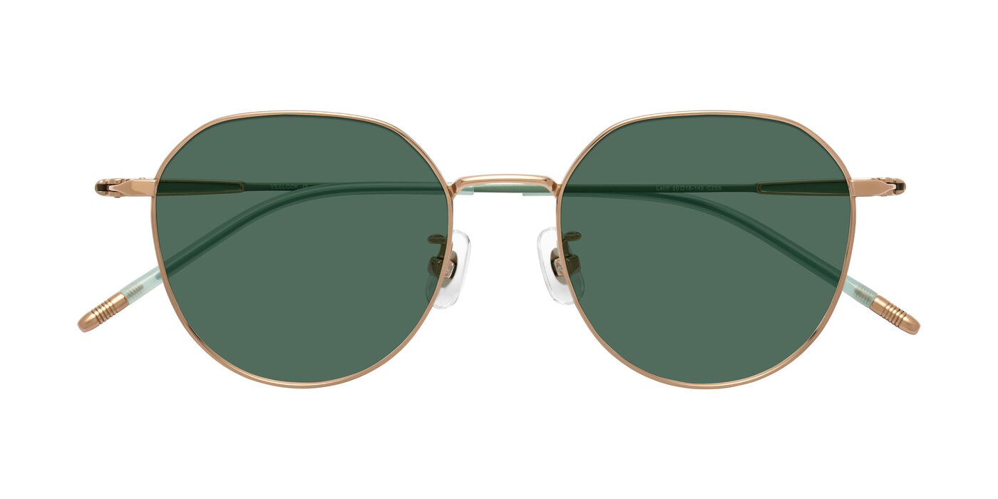 Latiff - Rose Gold/Teal Polarized Sunglasses