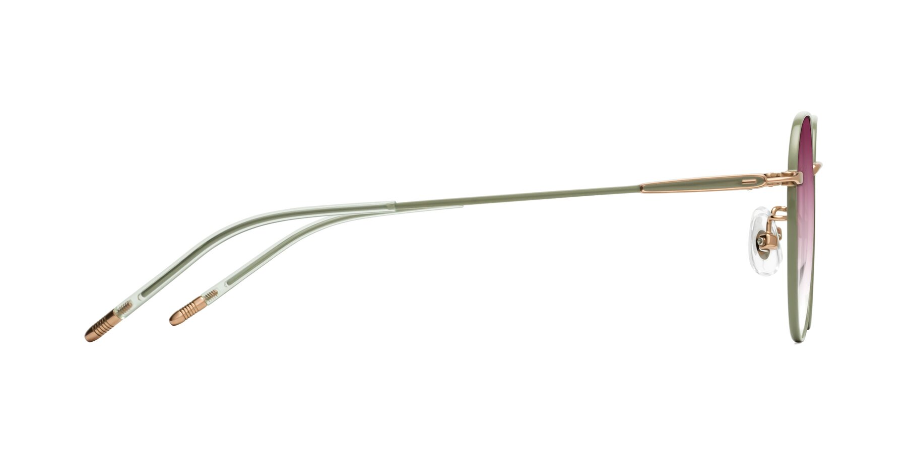 Side of Latiff in Dusty Olive with Wine Gradient Lenses