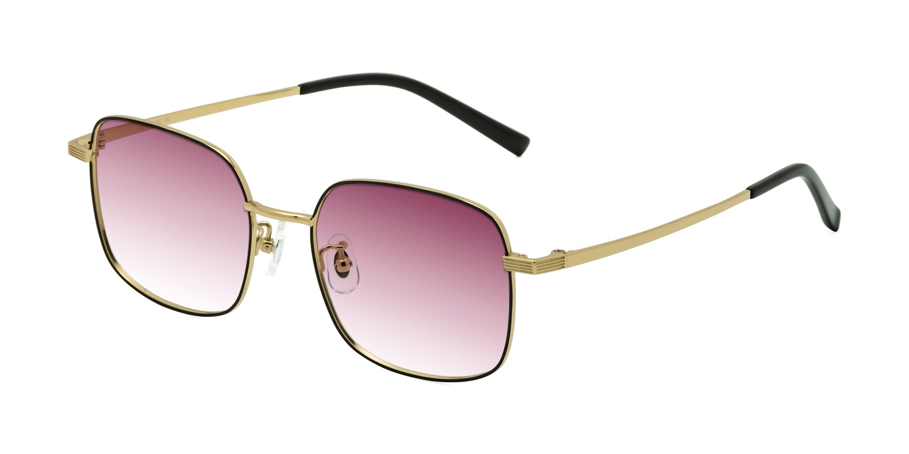 Angle of Newman in Black-Gold with Wine Gradient Lenses
