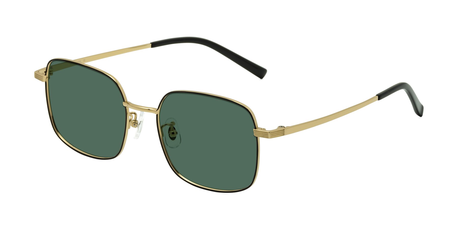 Angle of Newman in Black-Gold with Green Polarized Lenses