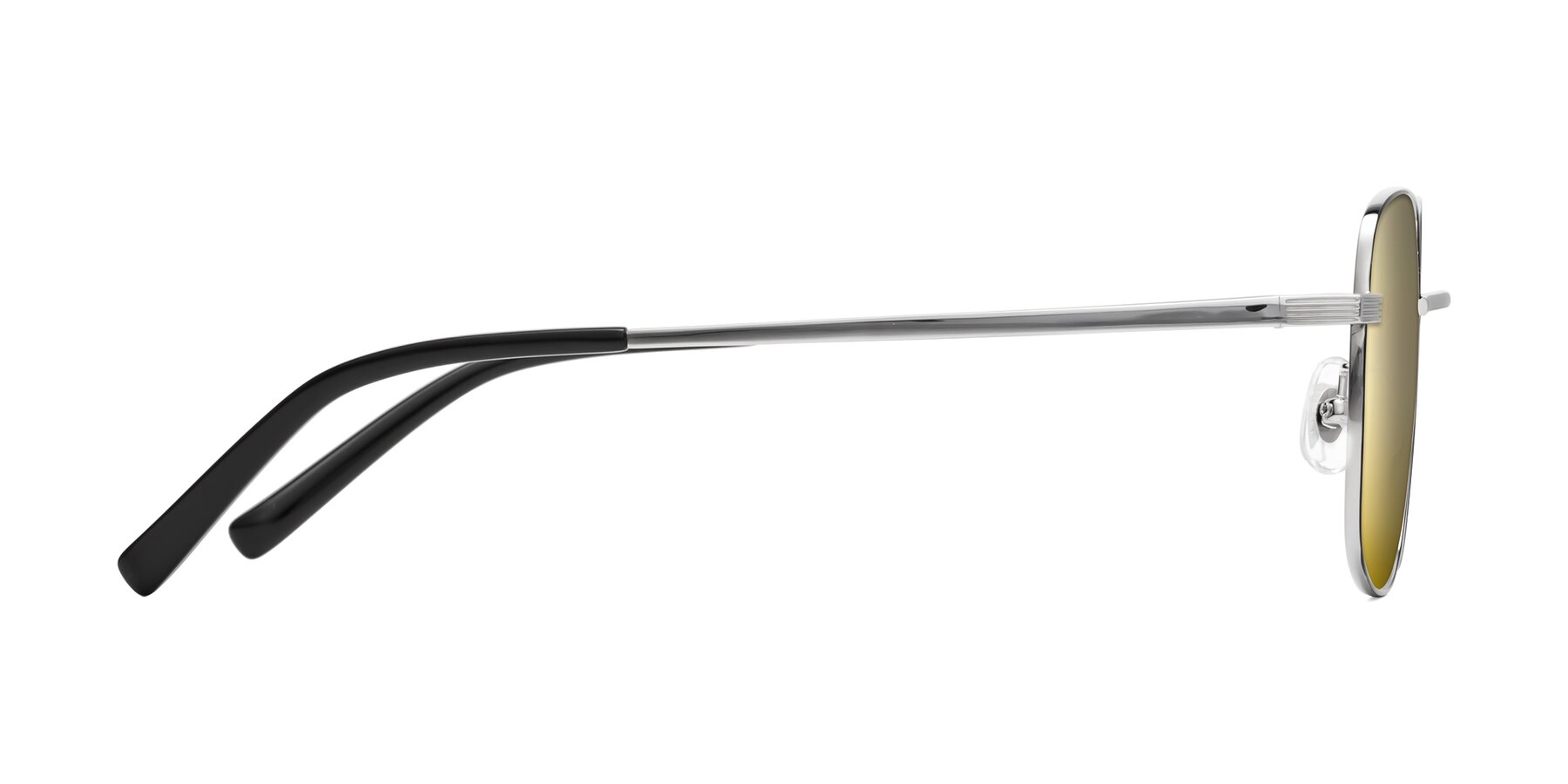 Side of Newman in Black-Silver with Gold Mirrored Lenses