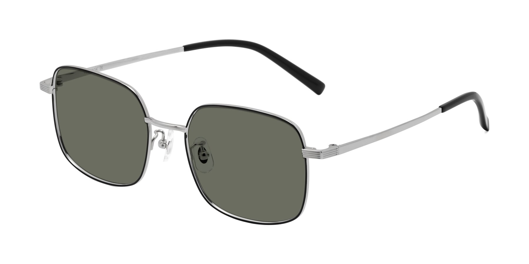 Angle of Newman in Black-Silver with Gray Polarized Lenses