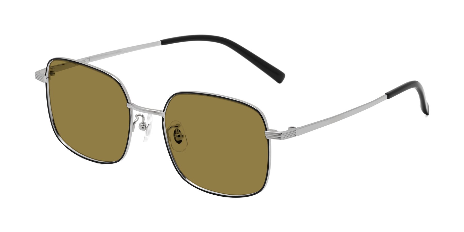 Angle of Newman in Black-Silver with Brown Polarized Lenses