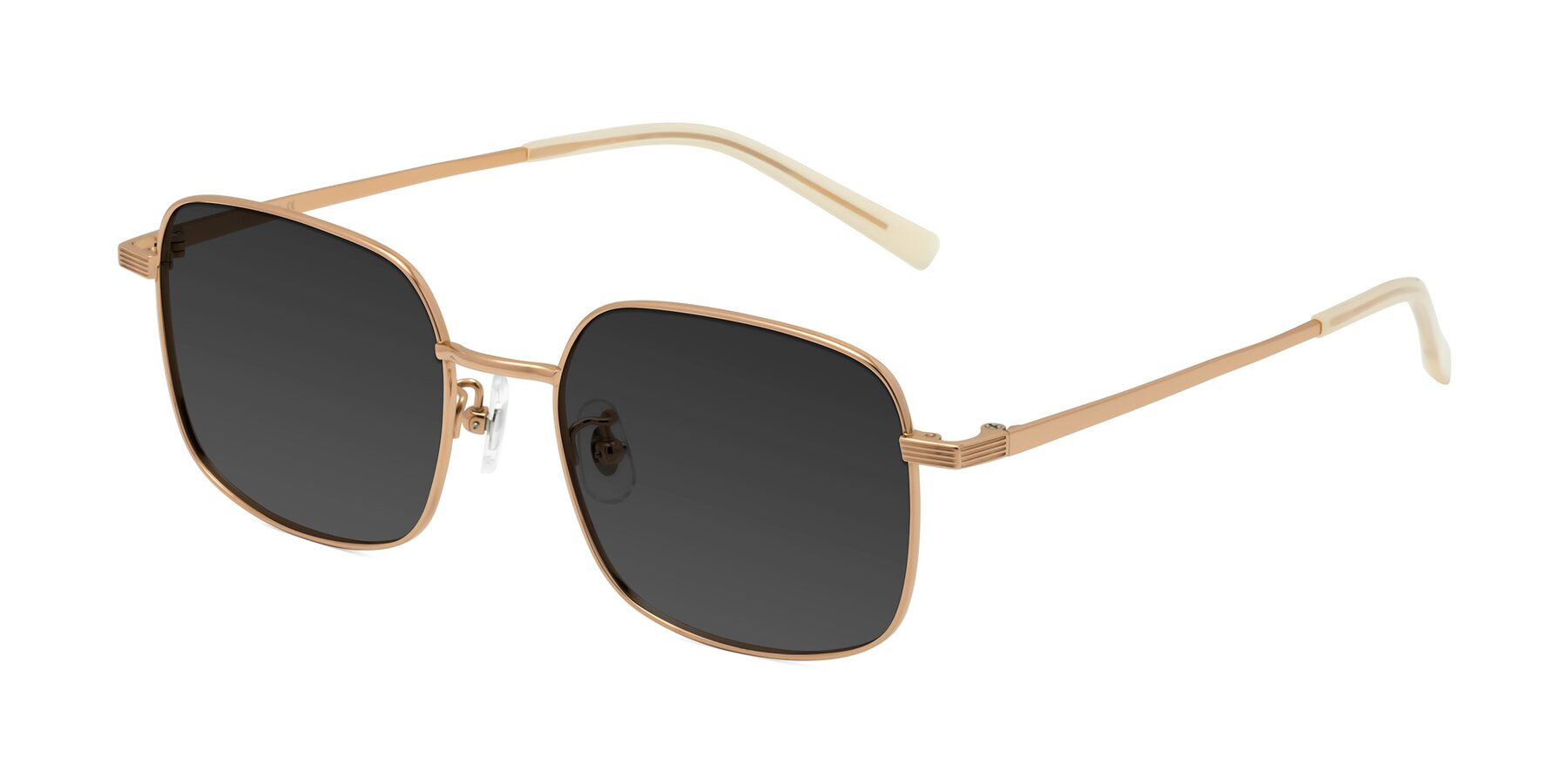 Angle of Newman in Rose Gold with Gray Tinted Lenses