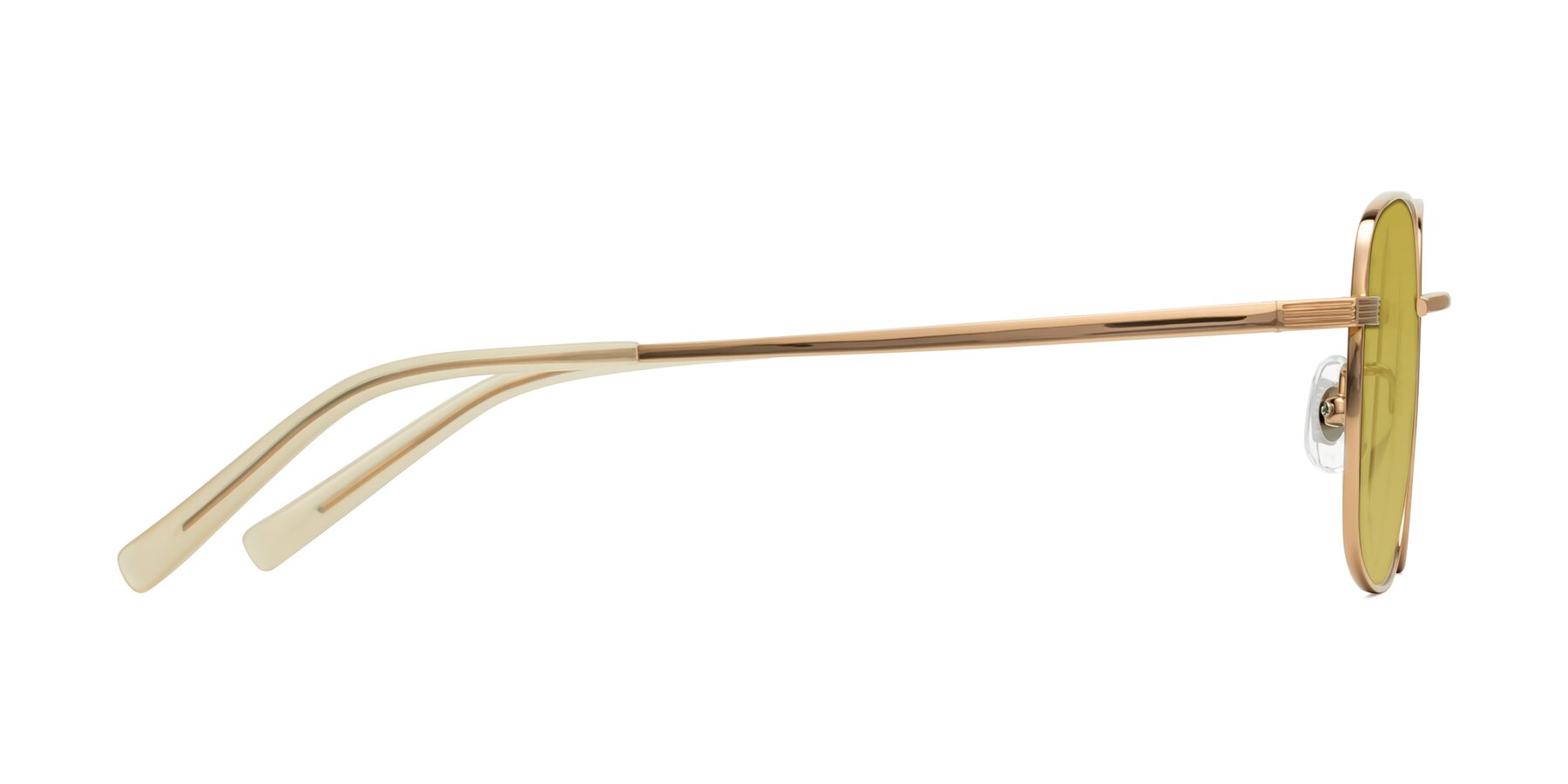 Side of Newman in Rose Gold with Champagne Tinted Lenses