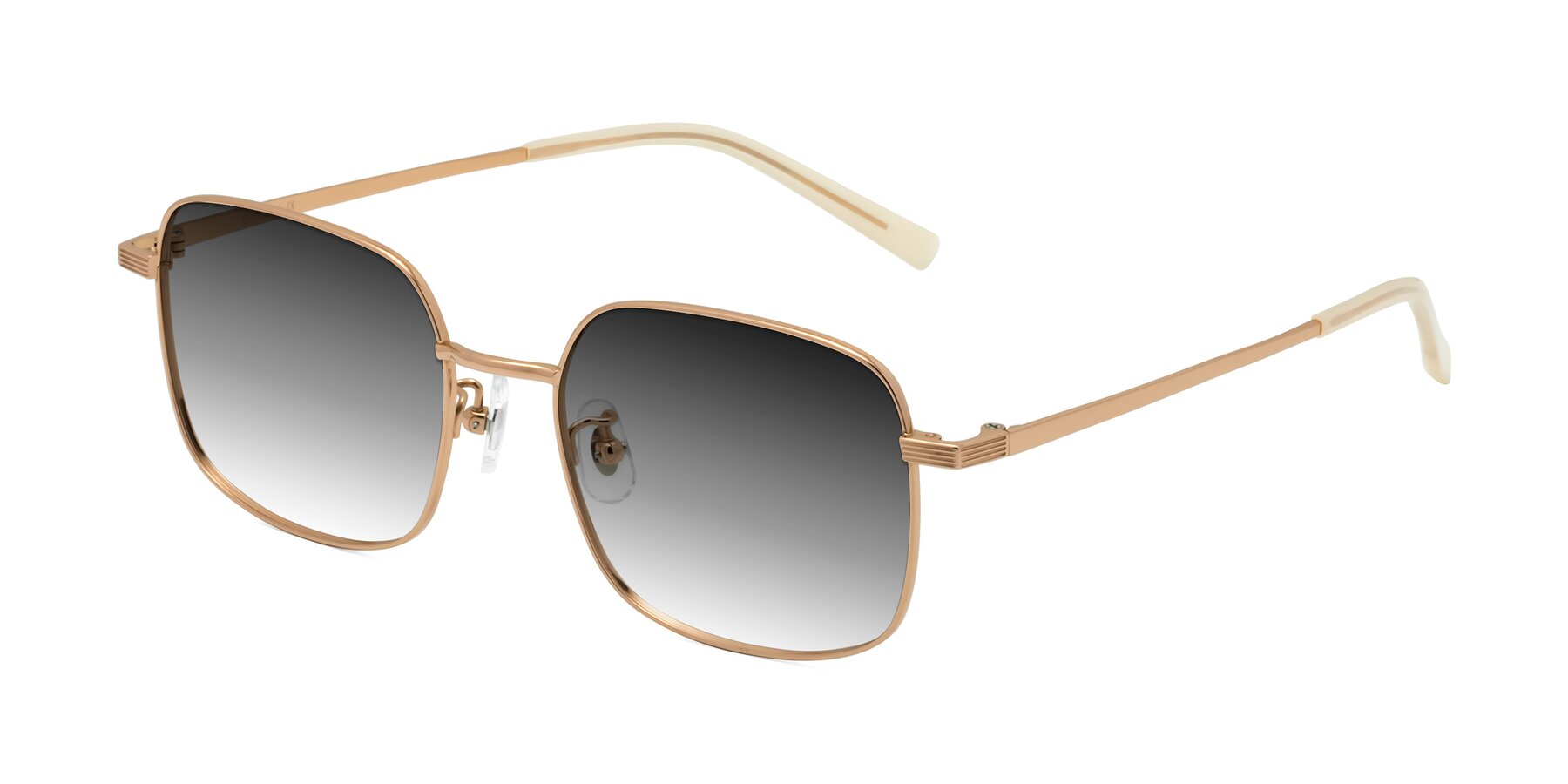 Angle of Newman in Rose Gold with Gray Gradient Lenses