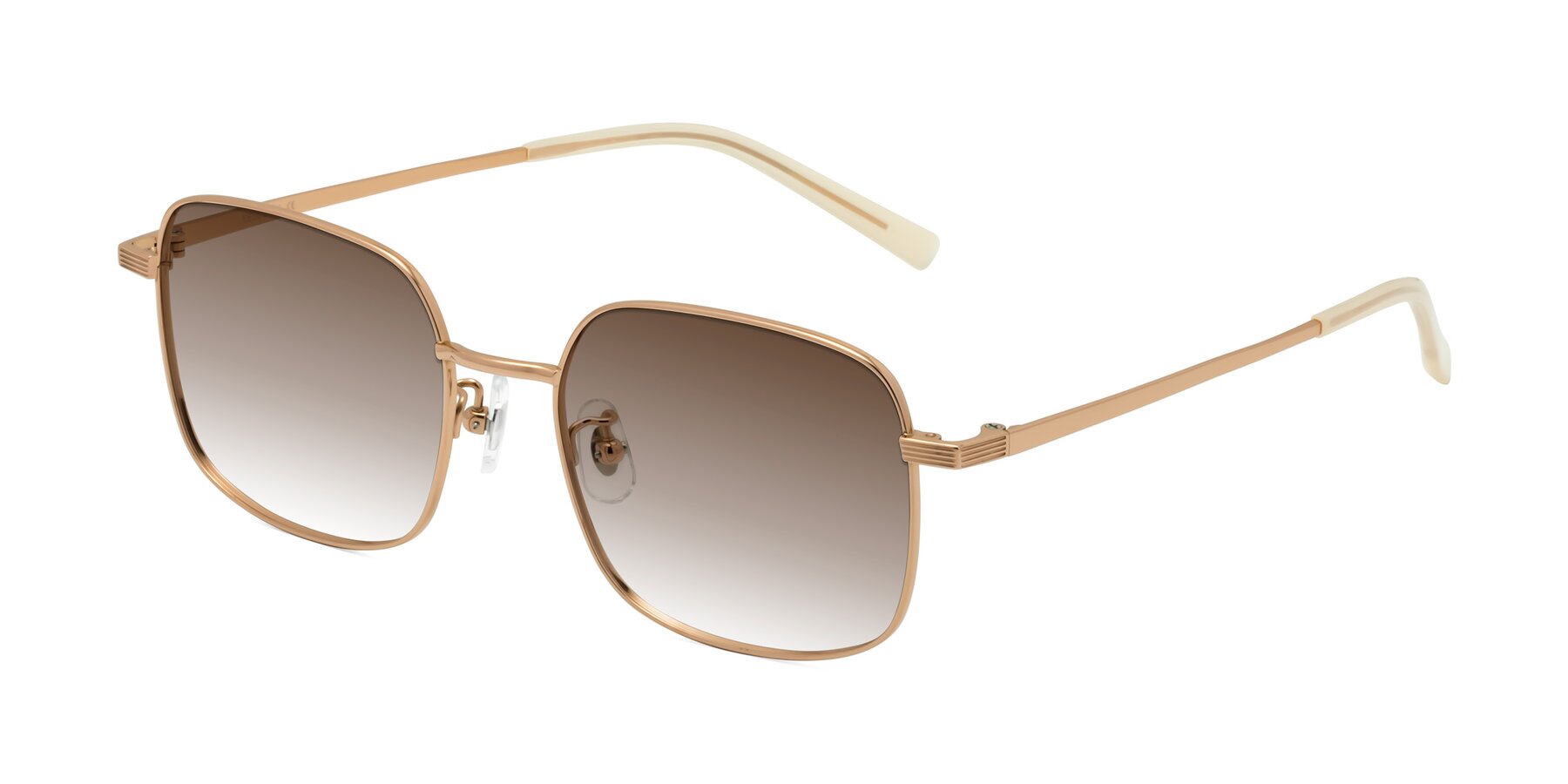 Angle of Newman in Rose Gold with Brown Gradient Lenses