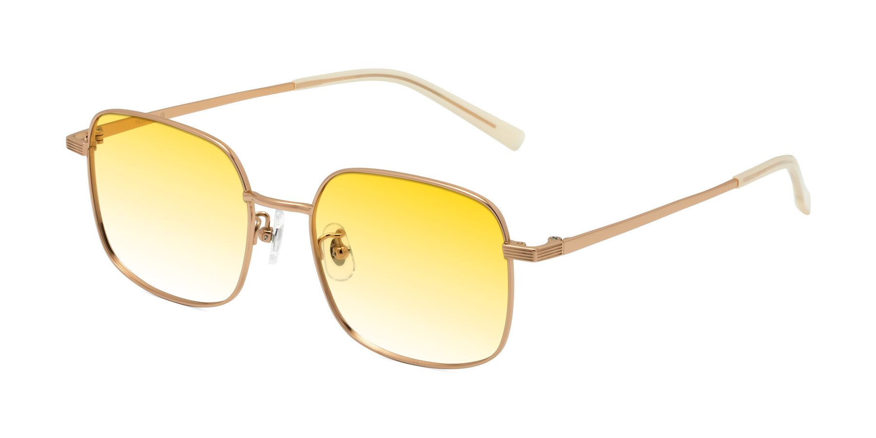 Angle of Newman in Rose Gold with Yellow Gradient Lenses