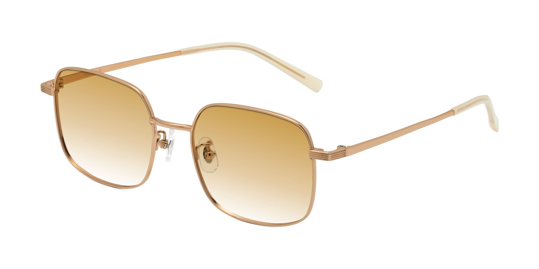Angle of Newman in Rose Gold with Champagne Gradient Lenses