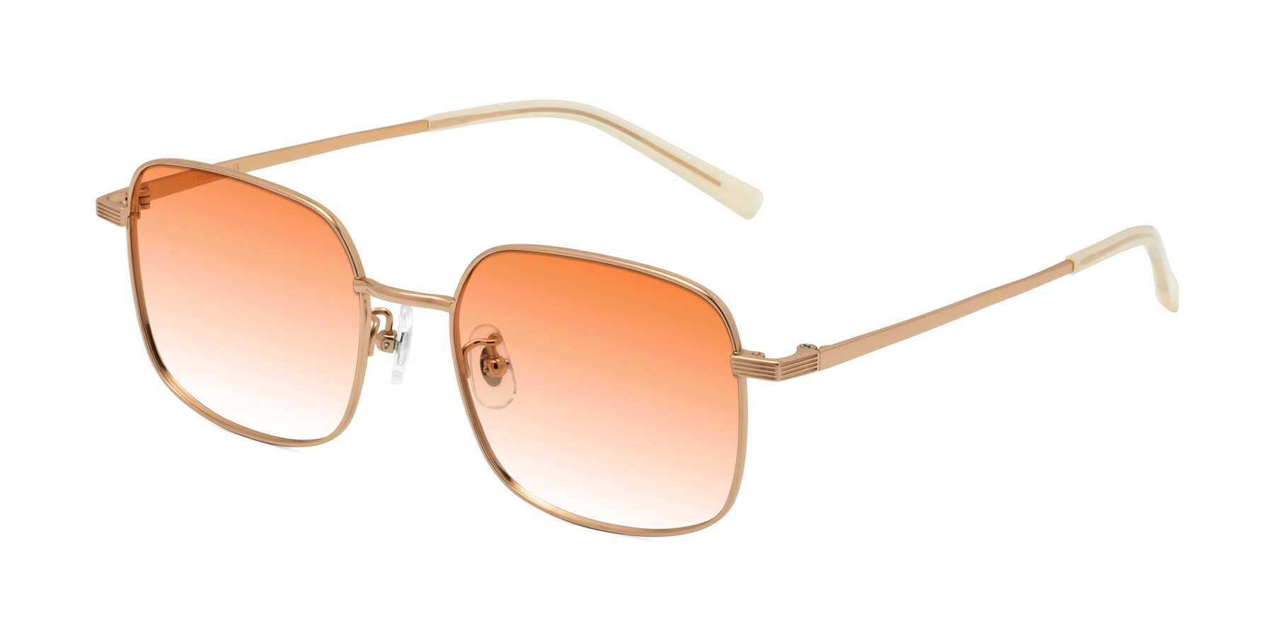 Angle of Newman in Rose Gold with Orange Gradient Lenses