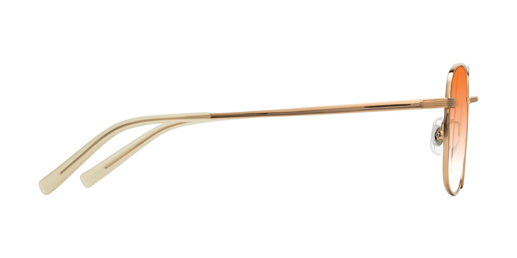 Side of Newman in Rose Gold with Orange Gradient Lenses