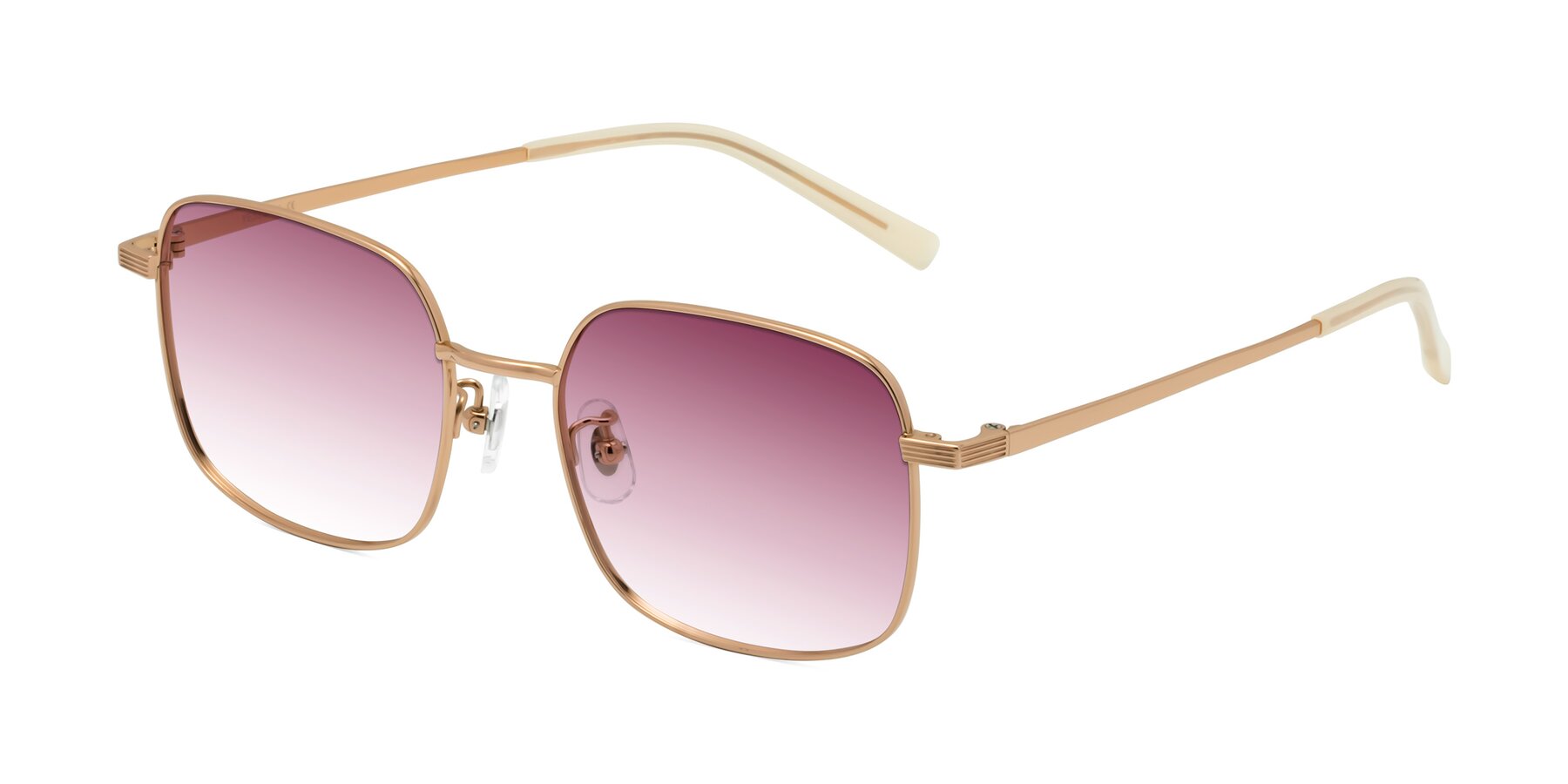 Angle of Newman in Rose Gold with Wine Gradient Lenses