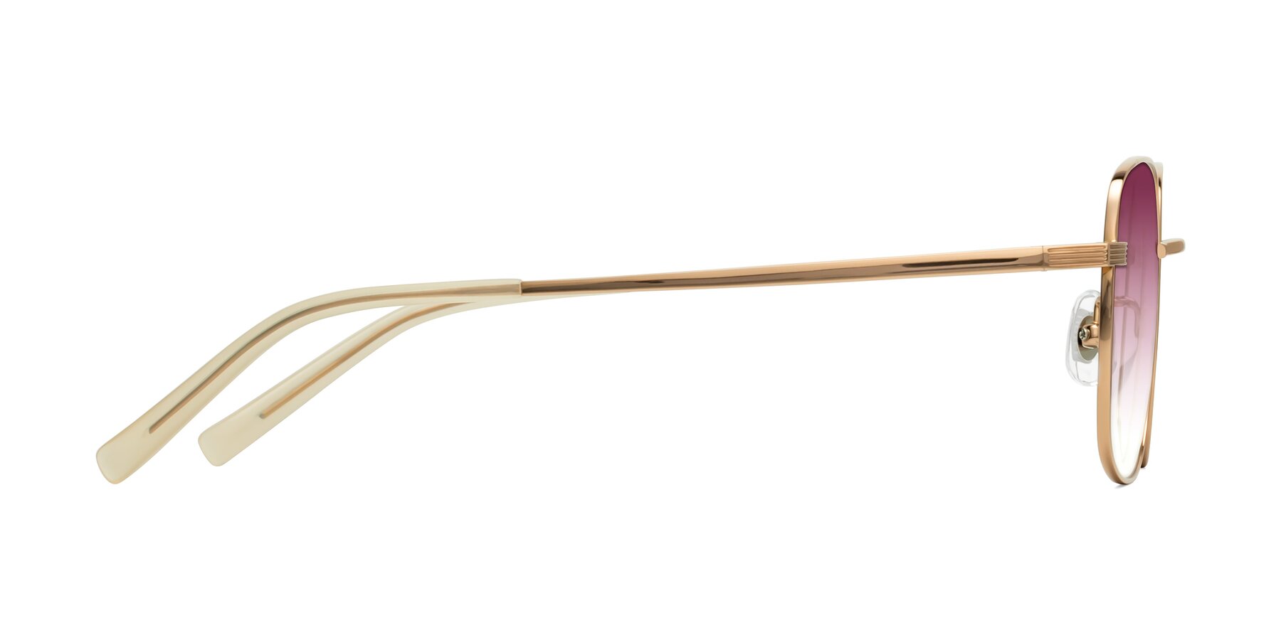 Side of Newman in Rose Gold with Wine Gradient Lenses