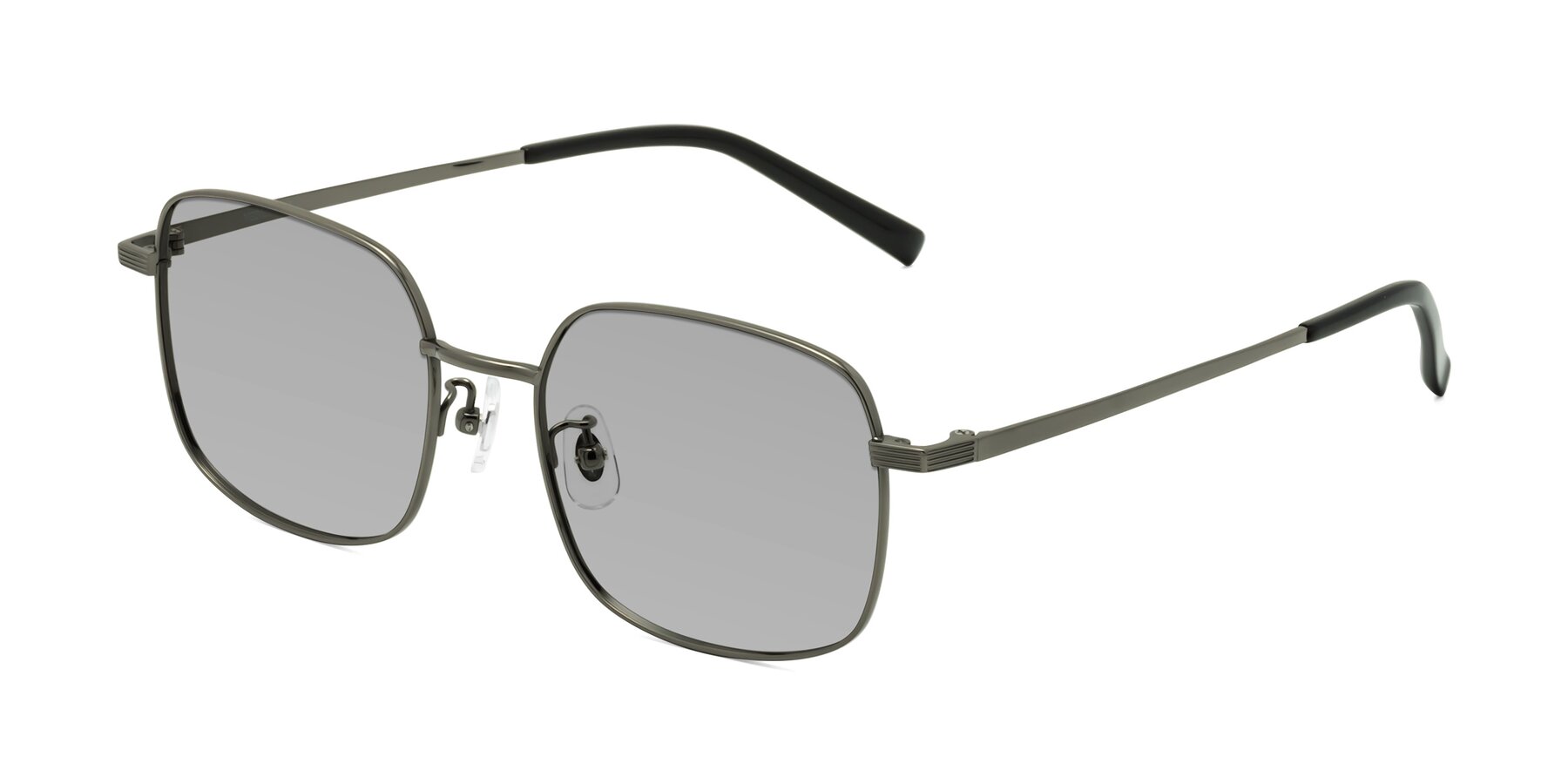 Angle of Newman in Gunmetal with Light Gray Tinted Lenses