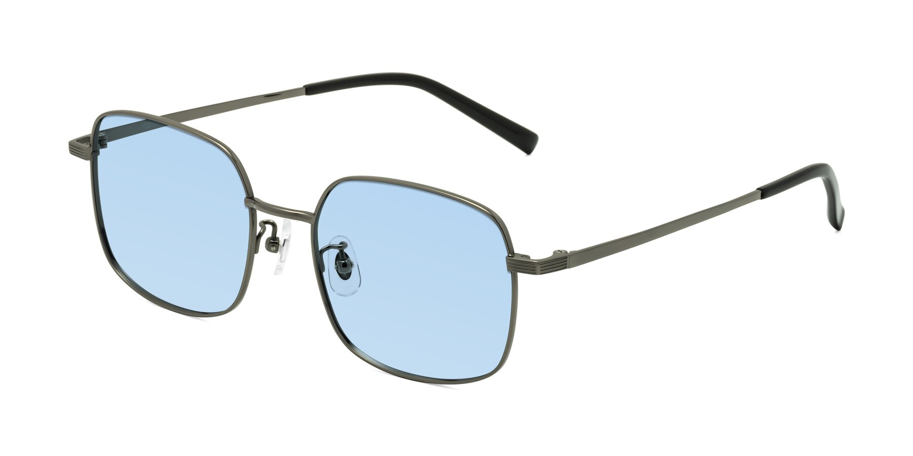 Angle of Newman in Gunmetal with Light Blue Tinted Lenses