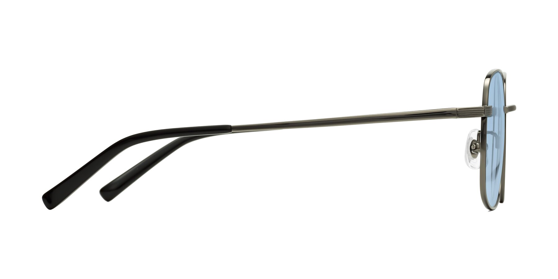 Side of Newman in Gunmetal with Light Blue Tinted Lenses