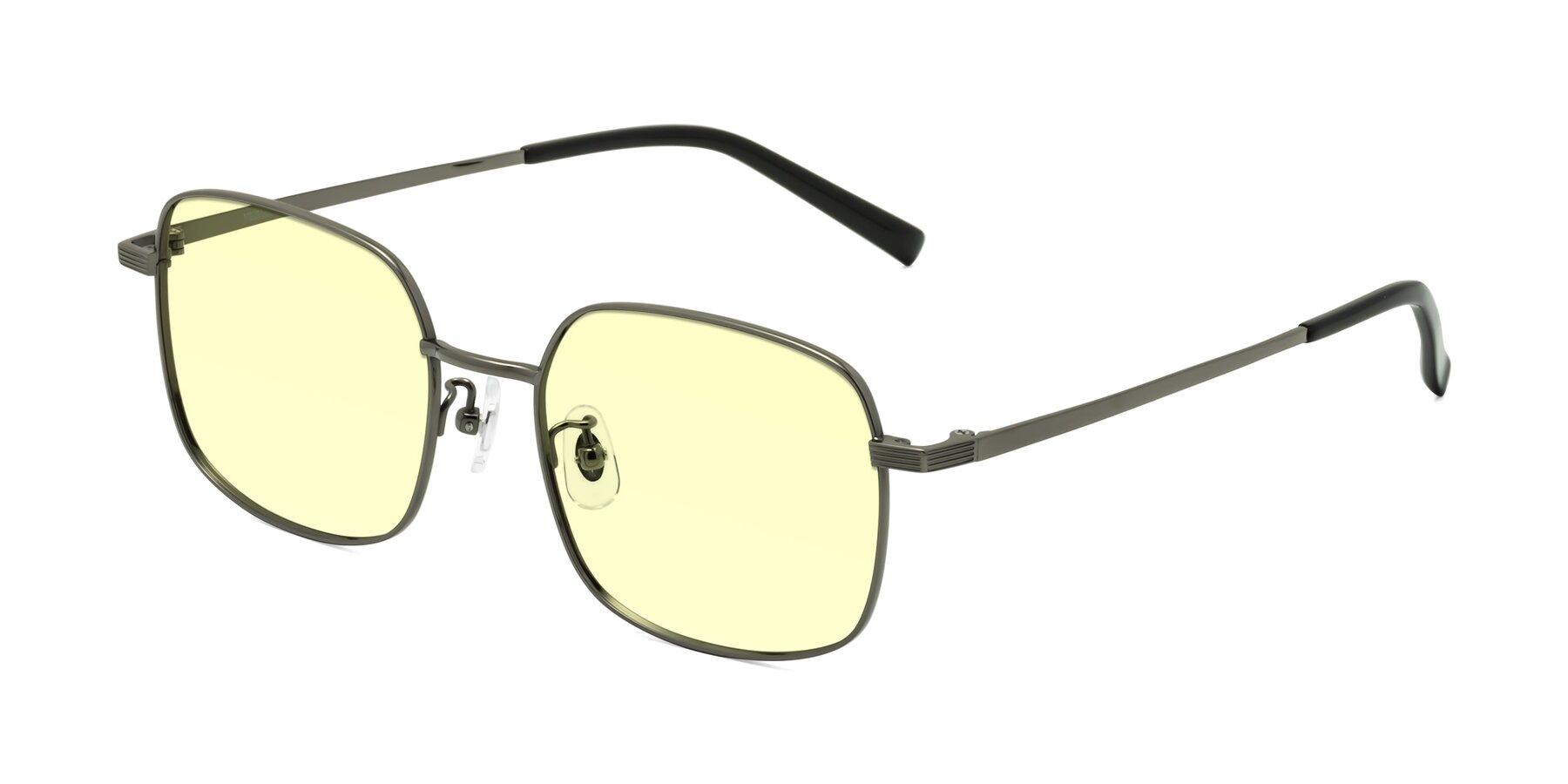 Angle of Newman in Gunmetal with Light Yellow Tinted Lenses