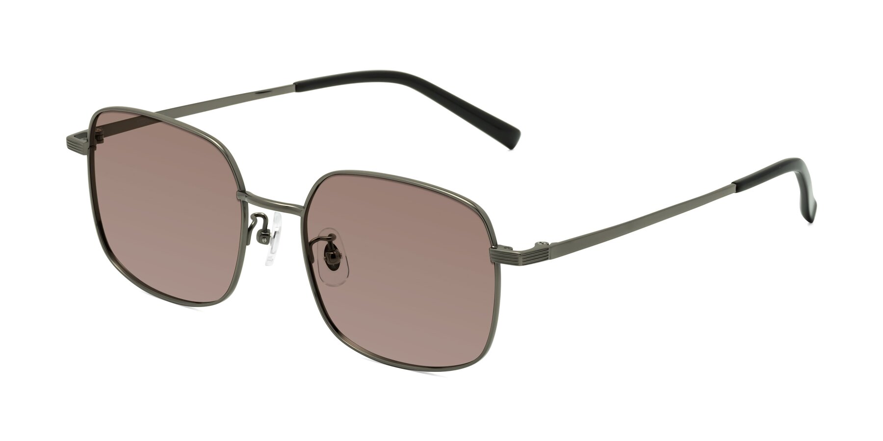 Angle of Newman in Gunmetal with Medium Brown Tinted Lenses