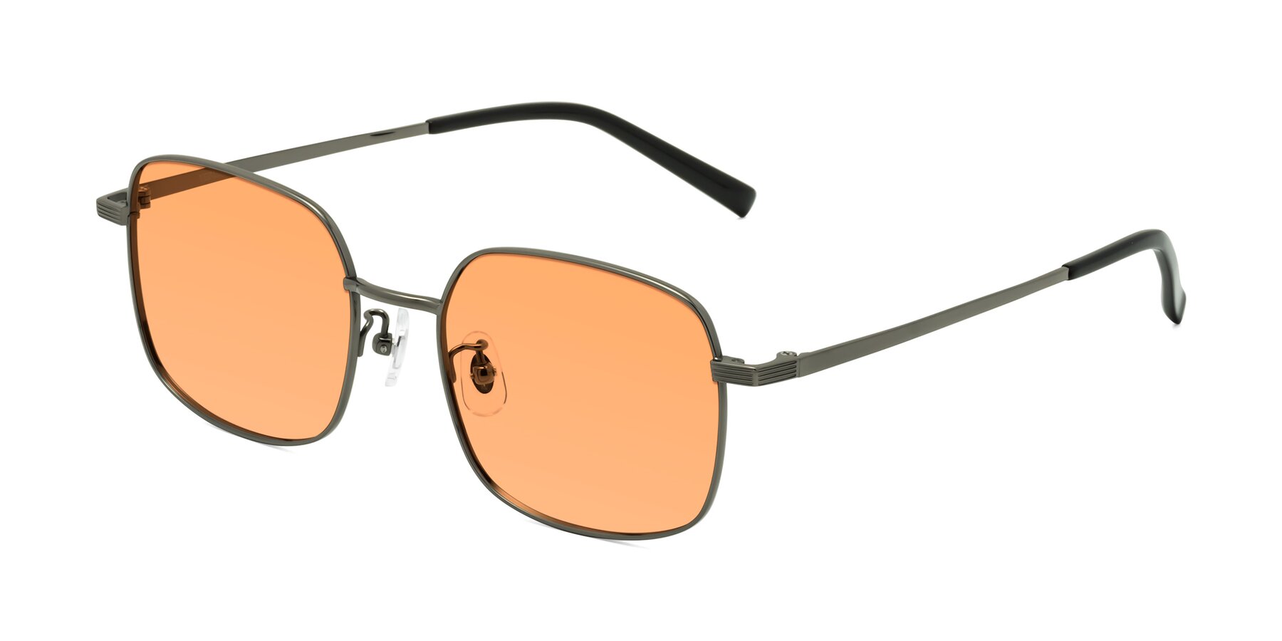 Angle of Newman in Gunmetal with Medium Orange Tinted Lenses