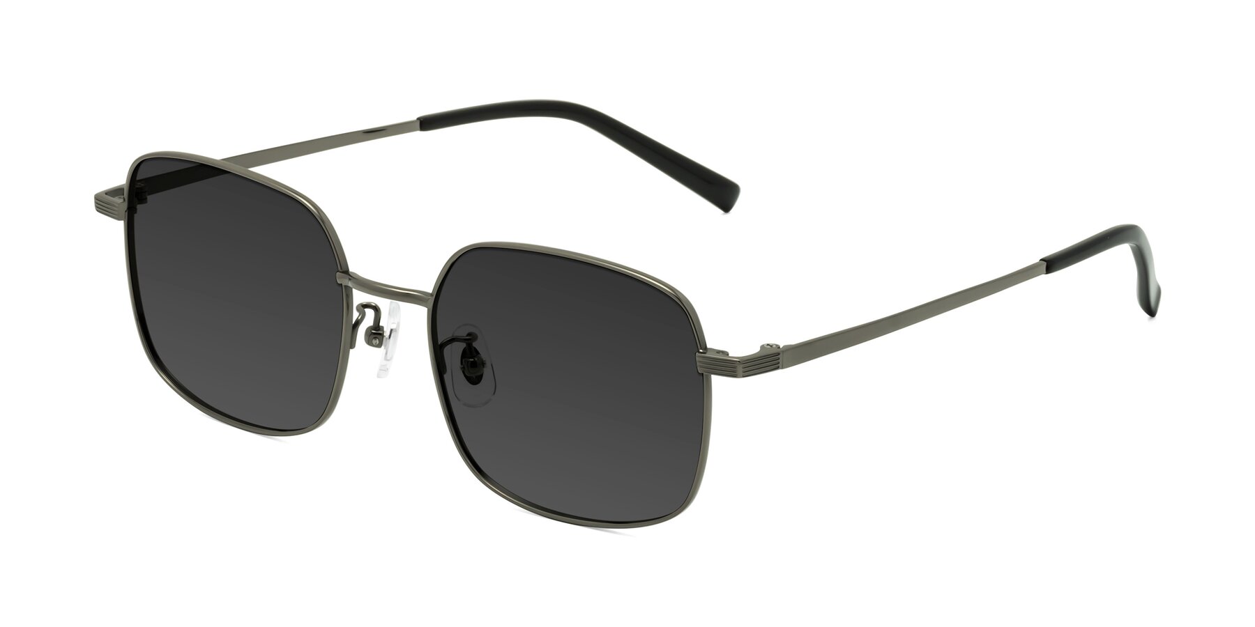 Angle of Newman in Gunmetal with Gray Tinted Lenses
