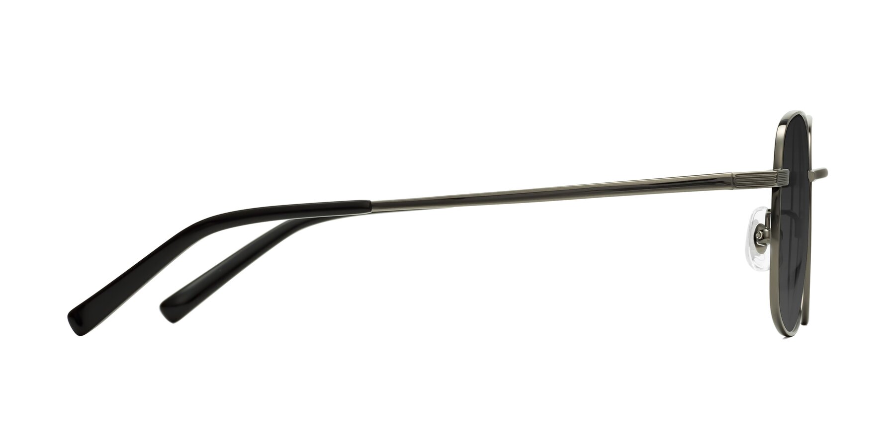 Side of Newman in Gunmetal with Gray Tinted Lenses