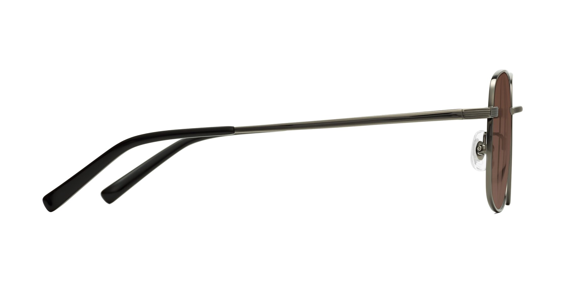 Side of Newman in Gunmetal with Brown Tinted Lenses