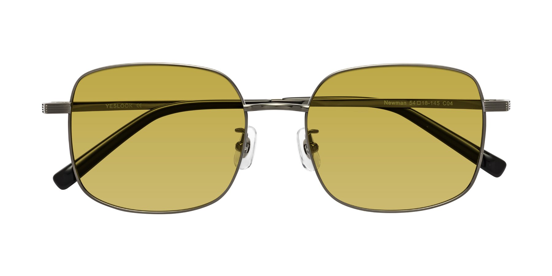 Folded Front of Newman in Gunmetal with Champagne Tinted Lenses