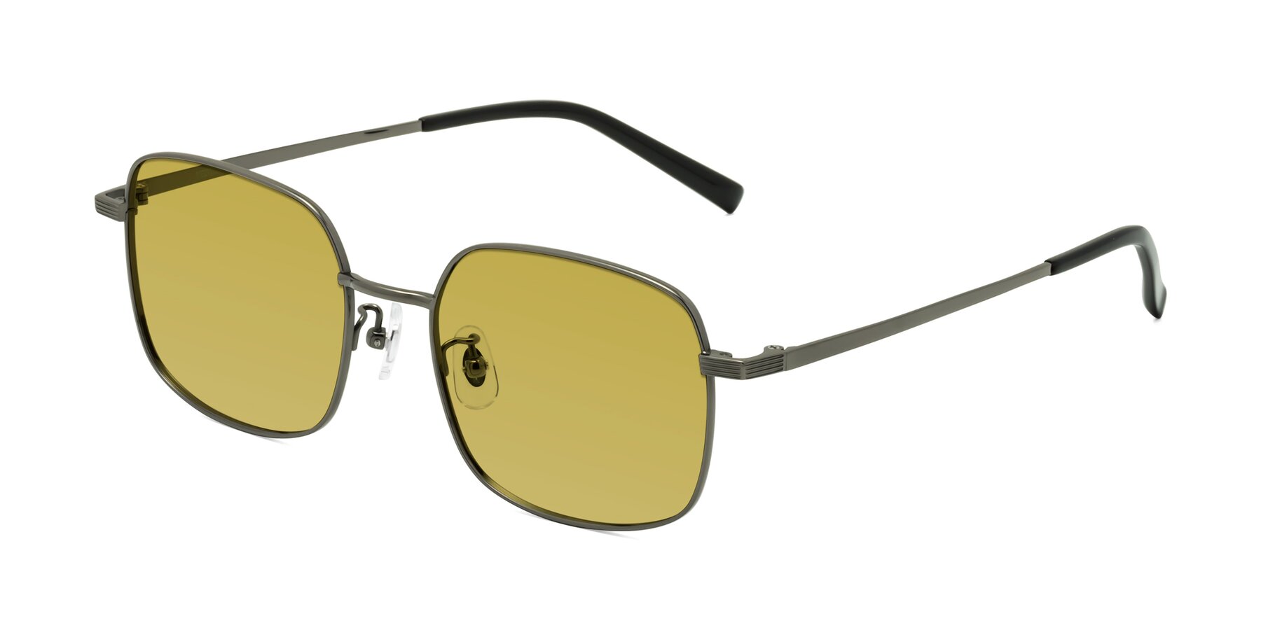 Angle of Newman in Gunmetal with Champagne Tinted Lenses