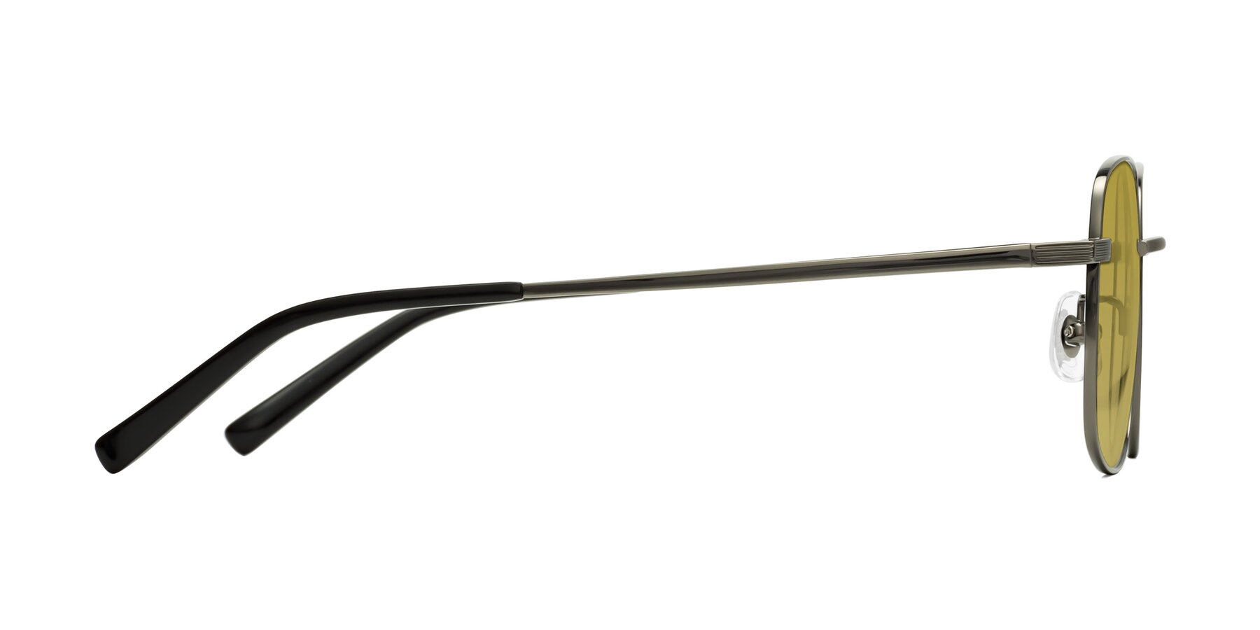 Side of Newman in Gunmetal with Champagne Tinted Lenses