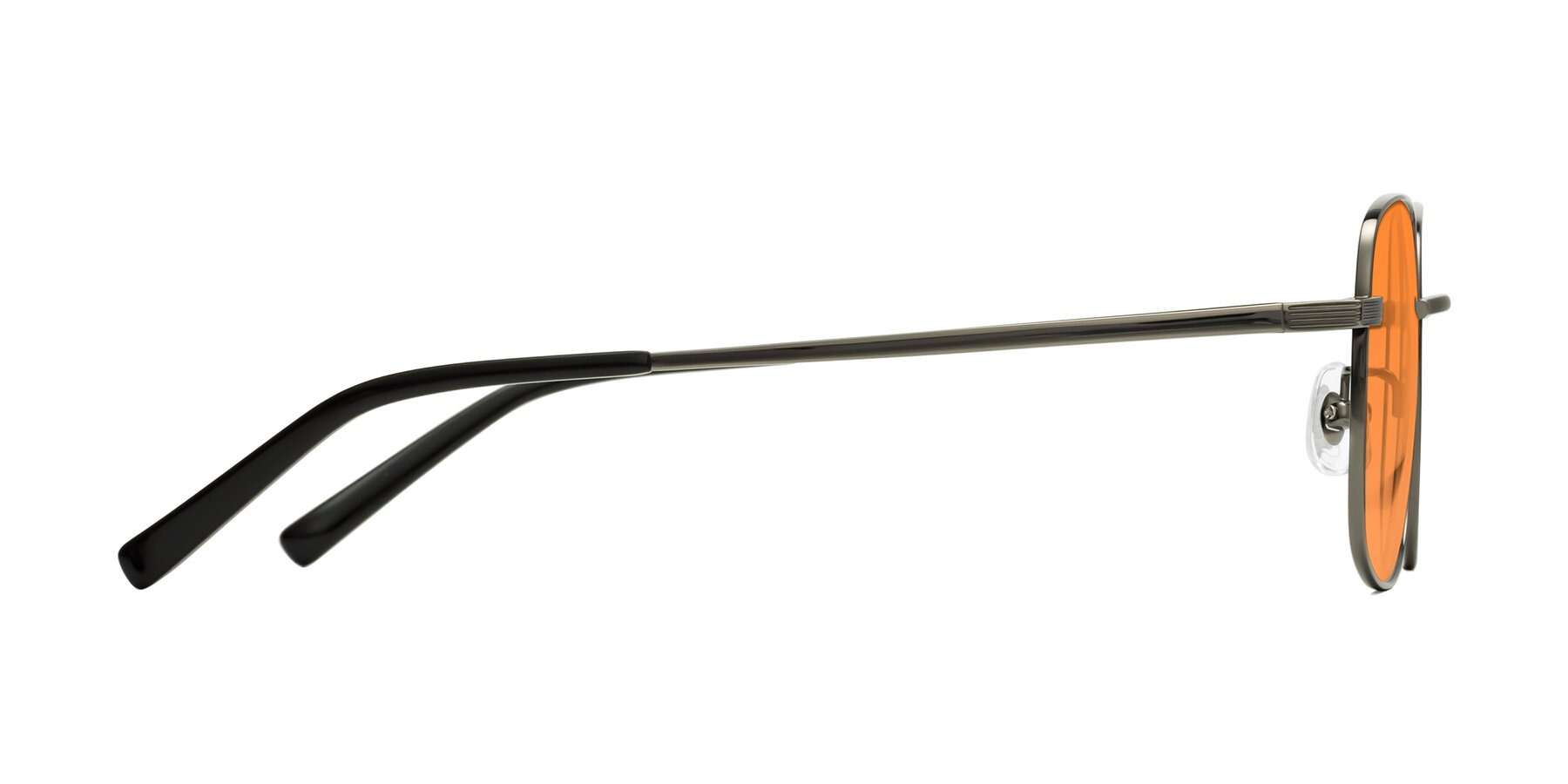 Side of Newman in Gunmetal with Orange Tinted Lenses