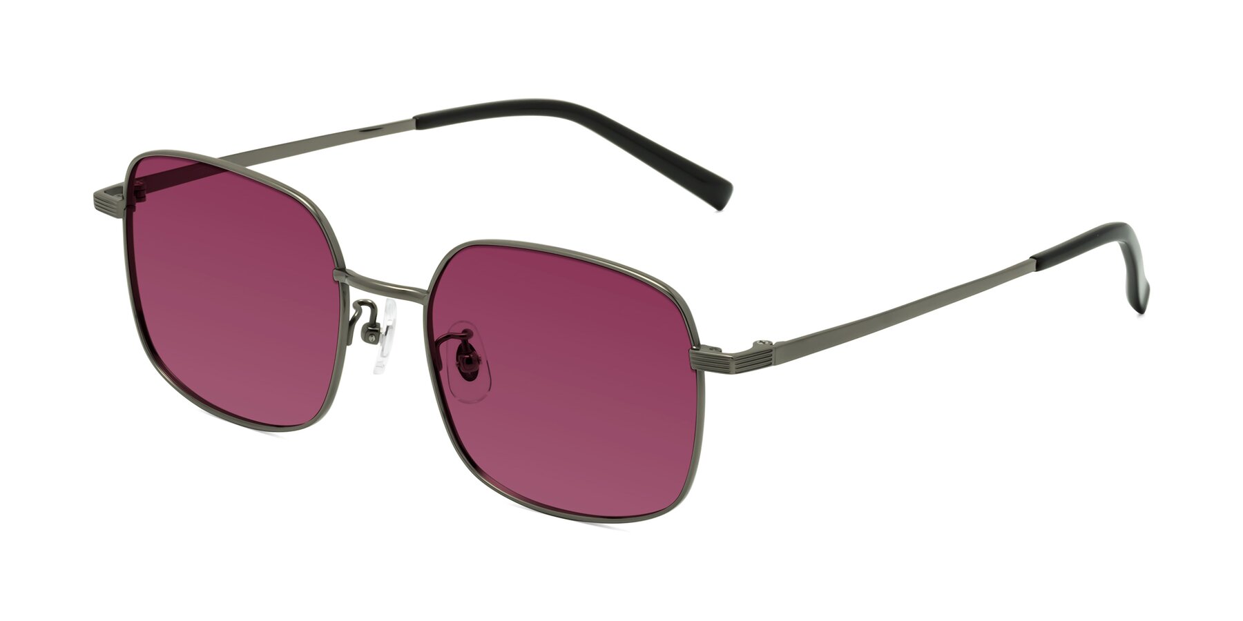Angle of Newman in Gunmetal with Wine Tinted Lenses