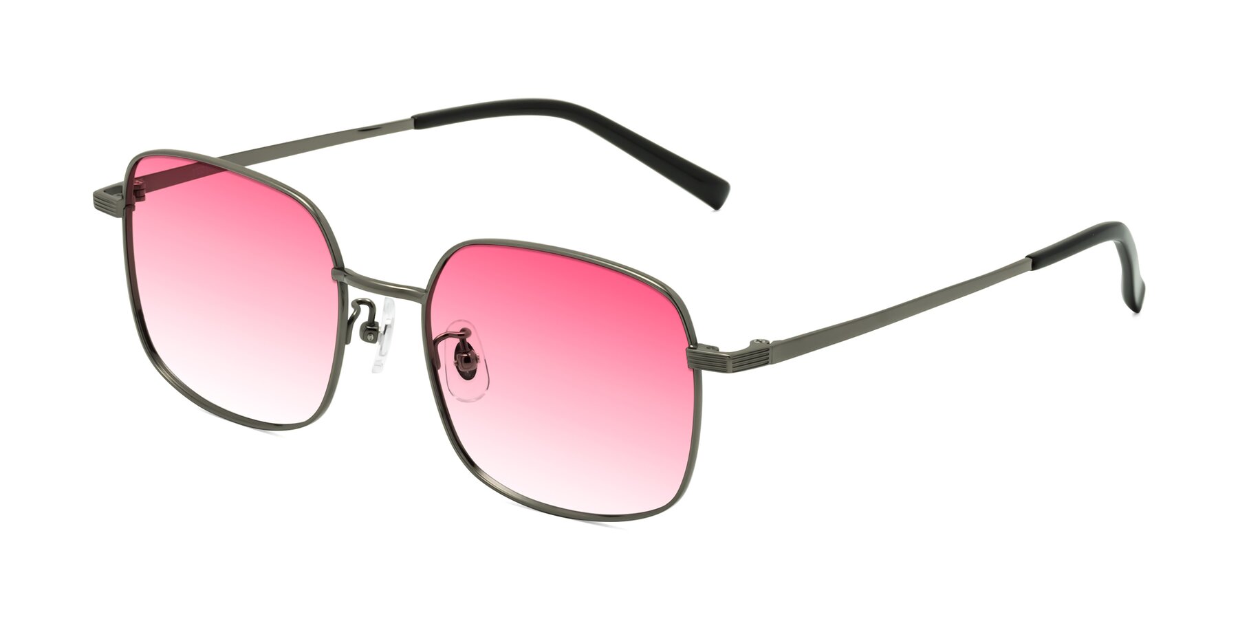 Angle of Newman in Gunmetal with Pink Gradient Lenses