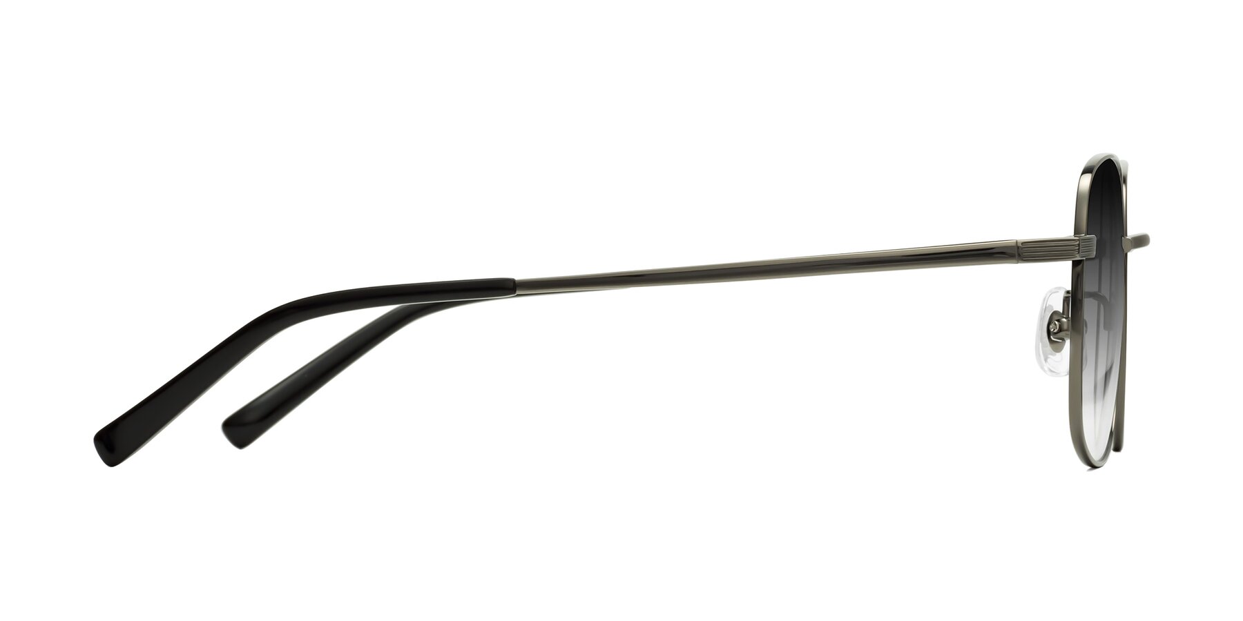 Side of Newman in Gunmetal with Gray Gradient Lenses