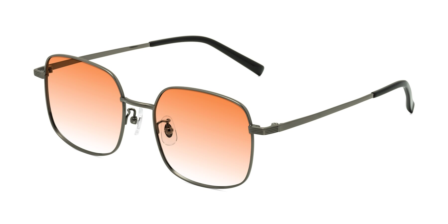 Angle of Newman in Gunmetal with Orange Gradient Lenses