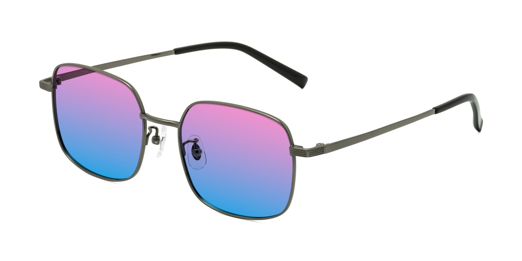 Angle of Newman in Gunmetal with Pink / Blue Gradient Lenses
